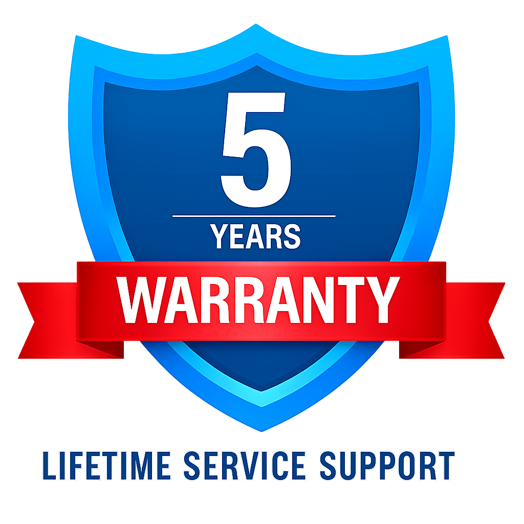 5 years warranty